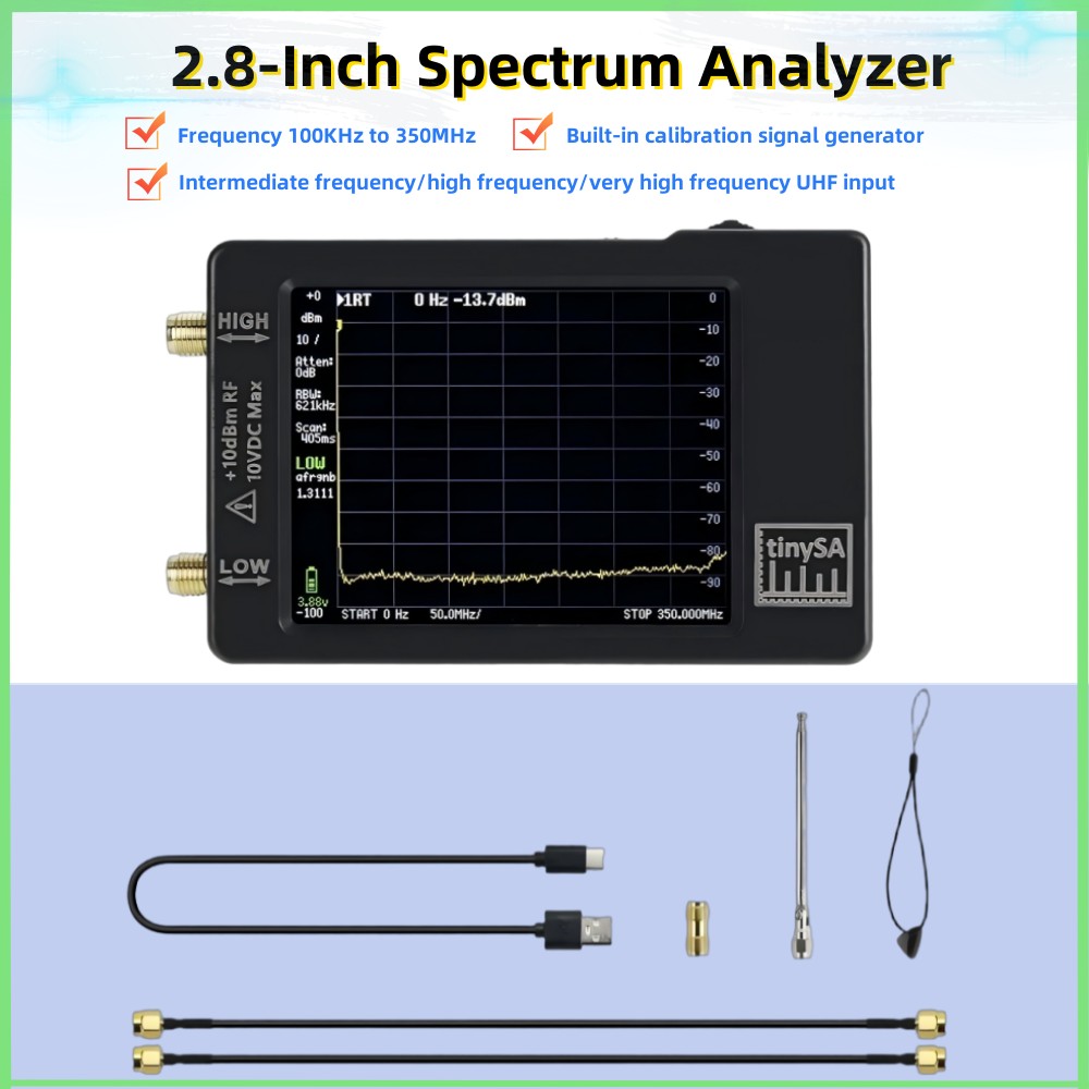 Signal Generator Spectrum Analyzer - Analizador de espectro TinySA de 100